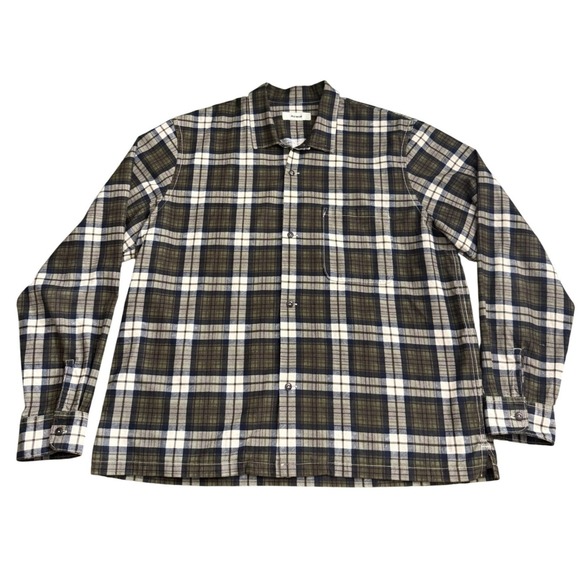 Buck Mason Other - Buck Mason Mens XX-Large Plaid Button Down Shirt Olive Navy NWOT XXL qq33
